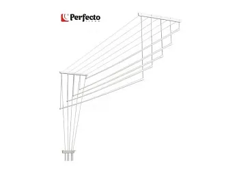 Сушилка для белья потолочная алюминиевая телескоп. 1,0-1,8 м, 5 стержней, белая, PERFECTO LINEA
