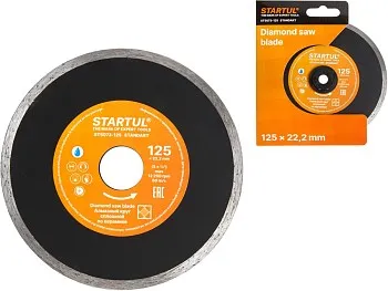Алмазный круг 125х22 мм по керамике сплошн. STARTUL STANDART