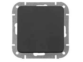 Выключатель 1 клав. (cкрытый, 10А) карбон, Astrum, BYLECTRICA