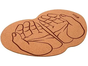 Коврик пробковый 43*30 см "Ладони" для бани и сауны  "Банные штучки"