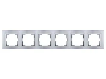 Рамка 6-ая горизонтальная серебро, RITA, MUTLUSAN