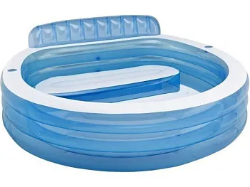 Надувной бассейн с сиденьем Семейный, 224х216х76 см, INTEX