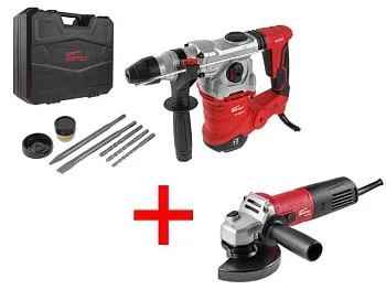 Перфоратор WORTEX RH 3239 F в чем. + (2 зубила, 3 сверла) + АКЦИЯ!