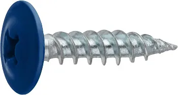 Саморез 4.2х19 мм с прессшайбой, цинк, острый, RAL 5005 (1000 шт в карт. уп.) STARFIX