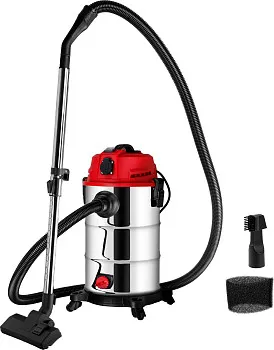 Пылесос строительный WORTEX VC 3014 WS 1200 Вт, 30 л, провод 4.5 м, шланг 3 м