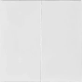 Выключатель 2 клав. проходной (скрытый, 10А) белый, Carre, BYLECTRICA