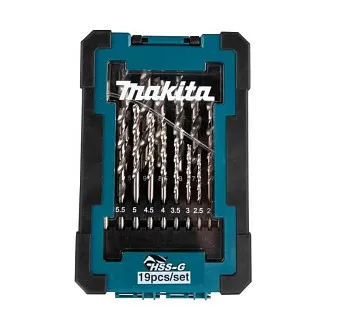 Набор сверл по металлу ц/х, HSS-G, D-78352 комплект из 19 шт MAKITA