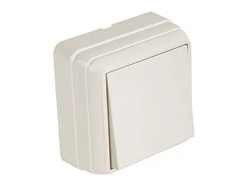 Выключатель 1-клав. (открытый) кремовый, BRON, MUTLUSAN