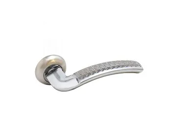 Ручка дверная 26 SN/CP мат.никель/хром квадрат 130мм СТАНДАРТ