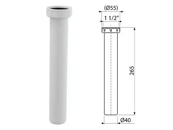 Патрубок с накидной гайкой 6/4", Alcaplast
