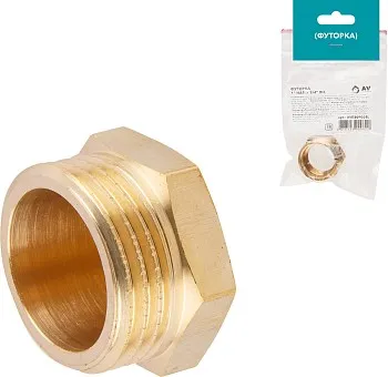 Футорка 1 1/2" нар. х 1 1/4" вн., AV Engineering (инд.упак.)