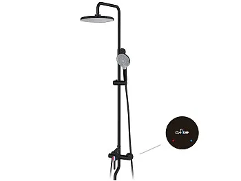 Душевая система (Lt) D35, серия Lotus черный, a-five