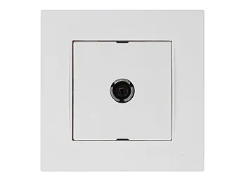 Розетка ТВ (переходная, скрытая) белая, RITA, MUTLUSAN