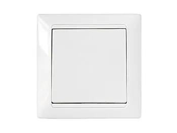 Выключатель 1 клав. проходной (скрытый, 10А) белый, Стиль, Bylectrica