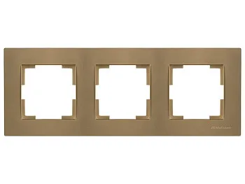 Рамка 3-ая горизонтальная золотая, RITA, MUTLUSAN