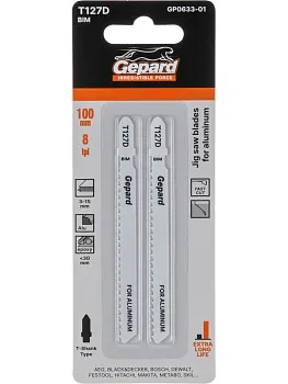 Пилка лобз. по алюминию T127D (2 шт.) GEPARD