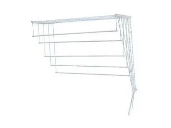 Сушилка для белья потолочная алюминиевая 1,8 м, 5 стержней, белая, PERFECTO LINEA