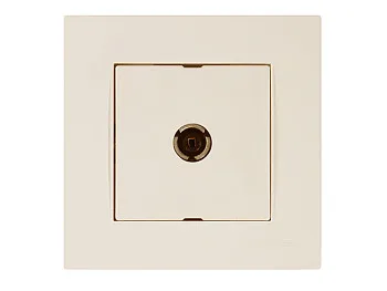 Розетка ТВ (переходная, скрытая) кремовая, RITA, MUTLUSAN