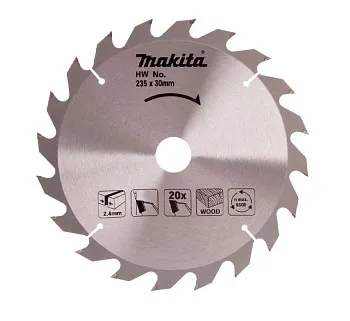 Диск пильный 235х30 мм 20 зуб. по дереву MAKITA