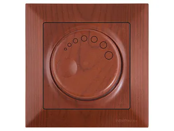 Выключатель поворотный (диммер) (скрытый, винт. зажим, 600Вт) вишня, DARIA, MUTLUSAN