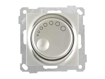 Выключатель поворотный (диммер) (скрытый, без рамки, винт. зажим, 1000Вт) титан, DARIA, MUTLUSAN