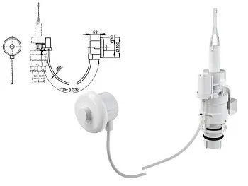 Кнопка пневматического смыва на расстоянии, Alcaplast