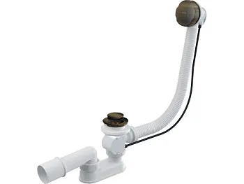 Сифон для ванны автомат комплект, бронза-антик, Alcaplast