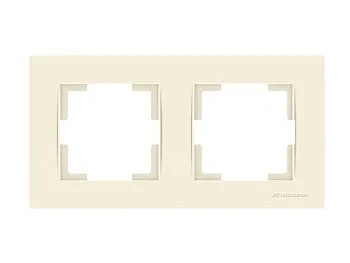 Рамка 2-ая горизонтальная кремовая, RITA, MUTLUSAN