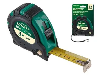 Рулетка 10м/25мм обрезин. корп. ВОЛАТ