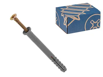 Дюбель-гвоздь 6х80 мм полипропилен потай (50 шт в карт. уп.) РБ