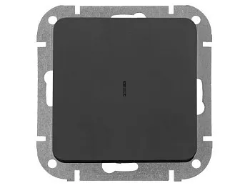 Выключатель 1 клав. (cкрытый, 10А) со световой индикацией, карбон, Astrum, BYLECTRICA