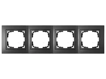 Рамка 4-местная графит, Уют, BYLECTRICA