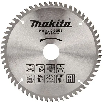 Диск пильный 185х30 мм 60 зуб. универсальный MAKITA