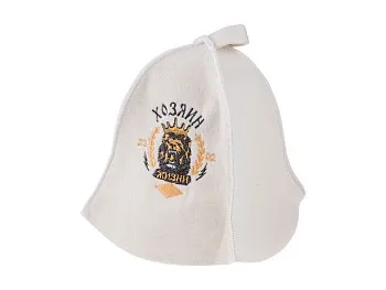 Шапка для бани "Хозяин жизни"  ТМ "Бацькина баня" из войлока