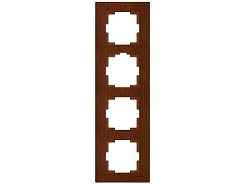 Рамка 4-ая вертикальная орех, RITA, MUTLUSAN