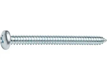 Шуруп 6.3х80 мм полусф. головка, белый цинк, острый, DIN 7981 (100 шт в карт. уп.) STARFIX