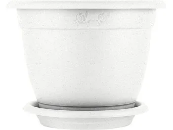 Горшок для цветов с подставкой, 2,9 л., Борнео, мраморный, InGreen