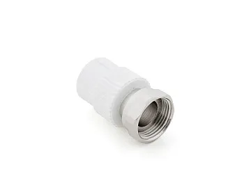 Муфта ПП с накидной гайкой 20х1/2" бел. РТП