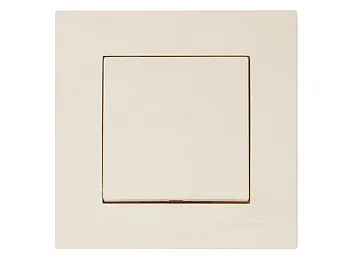 Выключатель двухполюсный (скрытый, пруж. зажим) кремовый, RITA, MUTLUSAN