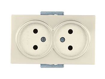 Розетка 2-ая (скрытая, б/з, без рамки) белая, DARIA, MUTLUSAN