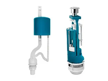 Арматура мод. двойная хром кнопка, ниж.подводка, ИнкоЭр