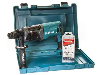 Перфоратор MAKITA HR 2470 X15 в чем. + набор буров