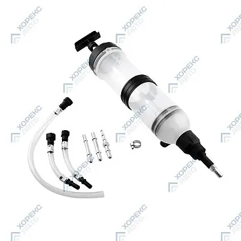 Шприц для отсоса и нагнетания масла 1.5 литра с набором переходников Хорекс Авто HZ 04.215S