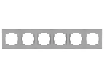 Рамка 6-ая горизонтальная серая, RITA, MUTLUSAN