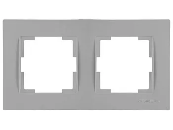 Рамка 2-ая горизонтальная серая, RITA, MUTLUSAN
