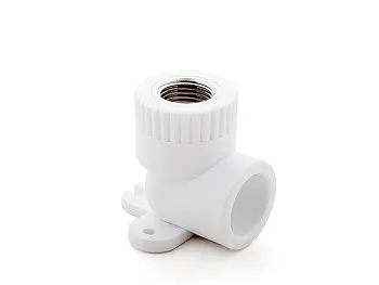 Колено ПП комб. с креплен. вн. 20х1/2", бел. РТП