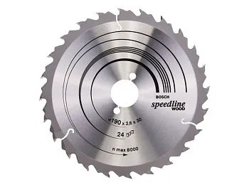 Диск пильный 190х30 мм 24 зуб. по дереву SPEEDLINE WOOD BOSCH