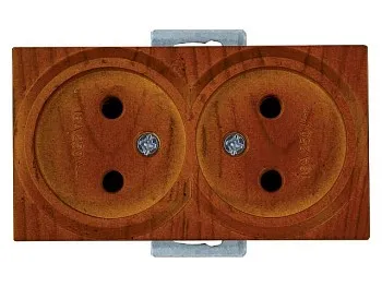 Розетка 2-ая (скрытая, б/з) вишня, RITA, MUTLUSAN