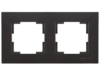 Рамка 2-ая горизонтальная черная, RITA, MUTLUSAN