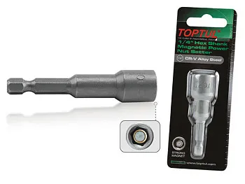 Насадка шестигранная магнитная  8х65мм блистер TOPTUL